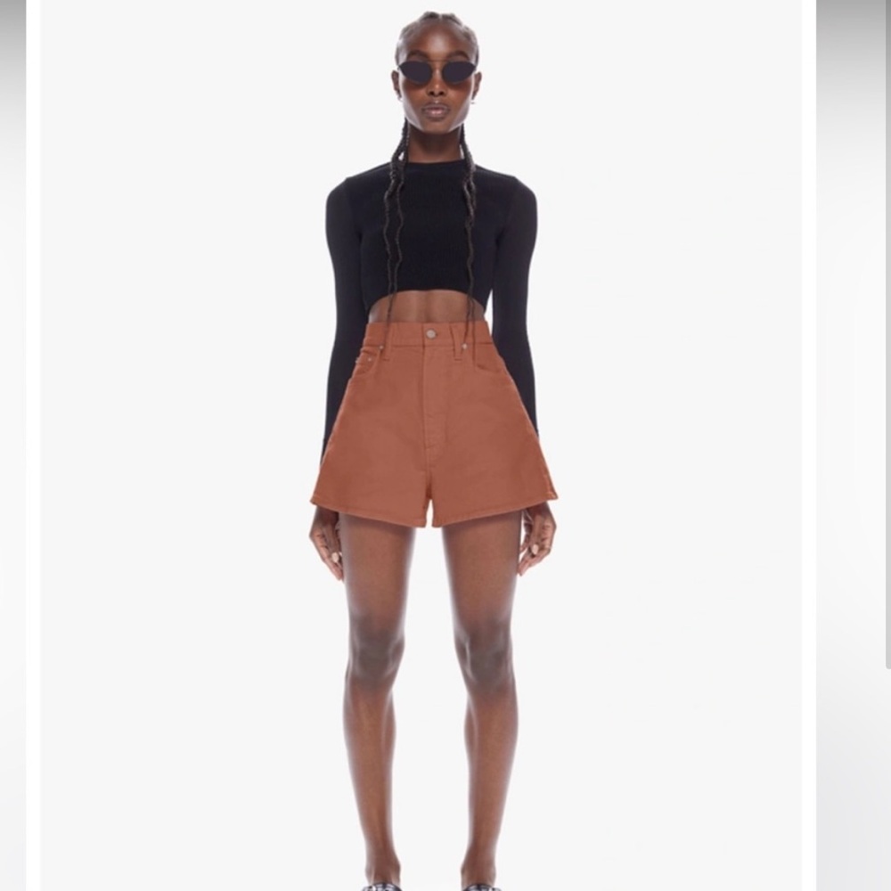 MOTHER Snacks Burnt Orange A Line Shorts